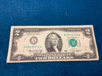 Vintage American $2 Banknote - Very Rare