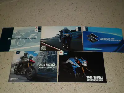 Lot of Vintage 2010's Suzuki Motorcycles color brochures, View more