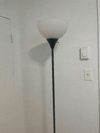 Collapsable floor length black lamp