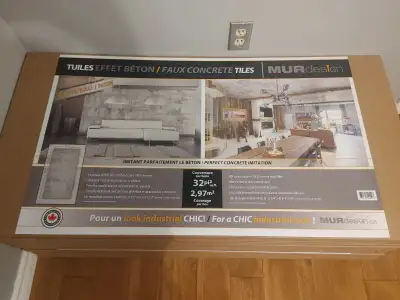 MUR Design Concrete Effect Tiles 2-ft x 4-ft 4 per box, View more