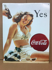 Coke Sign - metal - modern reproduction