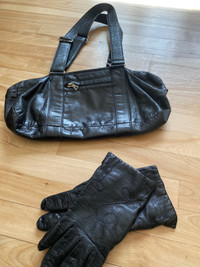 Sac Rudsak et gants cuir noir small