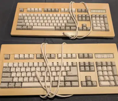 $90(each) NMB Mechanical Keyboard (Model# NMB RT8256CW+) PS/2 Interface Features rare NMB "Space Inv...