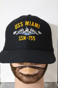 USA Made Vintage US Navy USS Miami SSN 755 Hat Snapback Cap