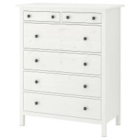 White IKEA Hemnes 6 drawer dresser