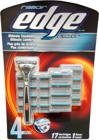 Edge Razor + 17 Cartridges Sealed Package