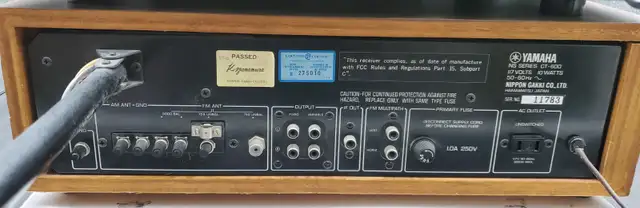974-75 YAMAHA CT-600 NATURAL SOUND AM/FM STEREO TUNER - TESTED in General Electronics in Markham / York Region - Image 3