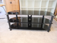 3 level glass tv stand