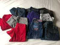 Lot de 10 jeans et pantalons femme xsmall /small