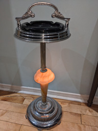 Lightup MCM Art Deco floor standing ashtray smoking stand