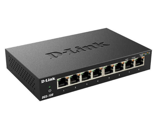 D-Link DGS-108 - 8-Port Unmanaged Gigabit Desktop Switch in Networking in Oakville / Halton Region - Image 2