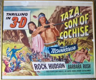 FRAMED ORIGINAL 1/2 SHT. MOVIE POSTER "TAZA, SON OF COCHISE", View more