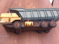 VINTAGE TOY TRUCK, FIREPLACE SCREEN AND POKERS
