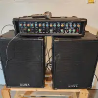 Kona 4 channel amp 4x100watts  with speakers