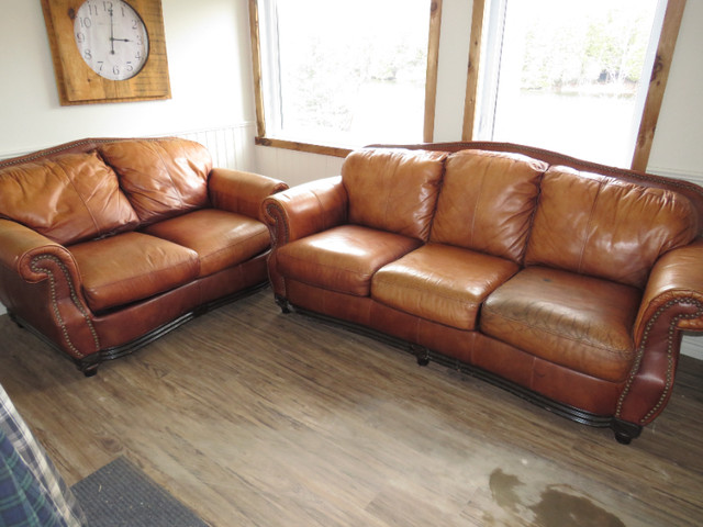 Leather Couch & Loveseat Please Read Ad in Couches & Futons in Trenton