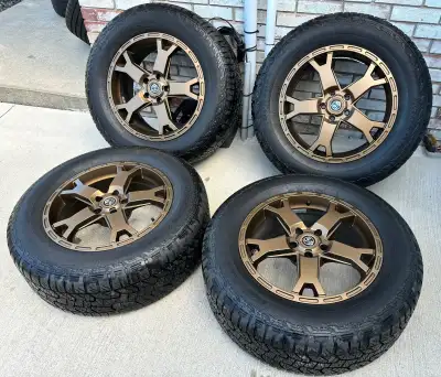 Located in Windsor. I’m selling 4 - 265/60/18 Hankook Dynapro ATM Tires. In great condition and no p...