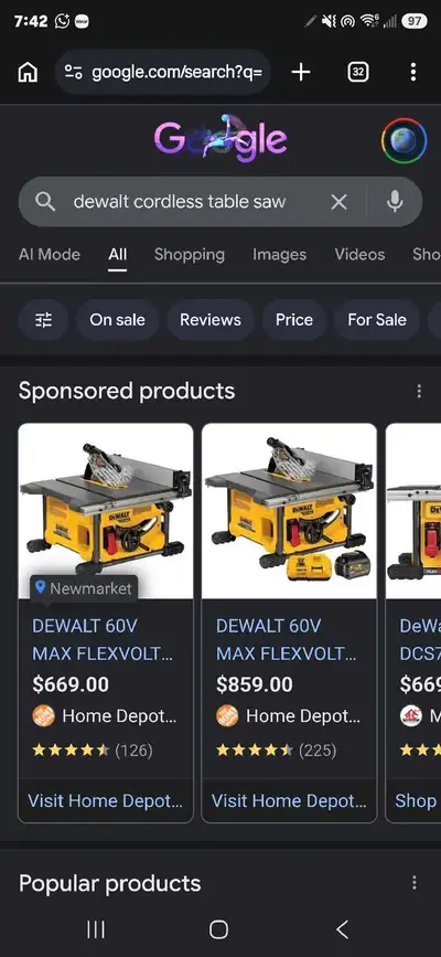 looking for dewalt table saw, View more