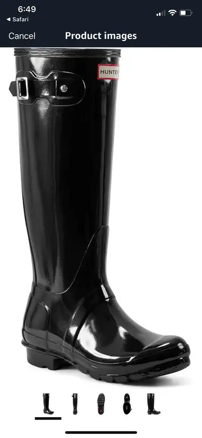 size 6 tall hunter boots - black, View more