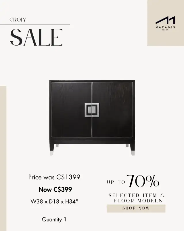 Modern Black Wood Accent Cabinet / Side Cabinet in Hutches & Display Cabinets in City of Toronto - Image 2