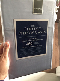Cotton standard pillow cases x 2