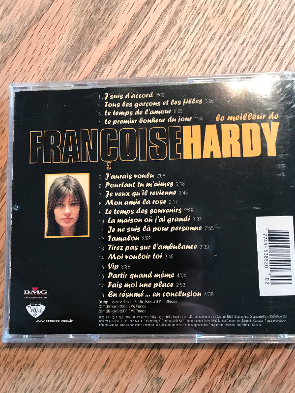 Françoise Hardy, le meilleur de, cd, BMG | CD, DVD et Blu-ray | Ville de  Montréal | Kijiji