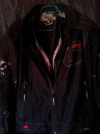 Manteau moto noir RUKKA