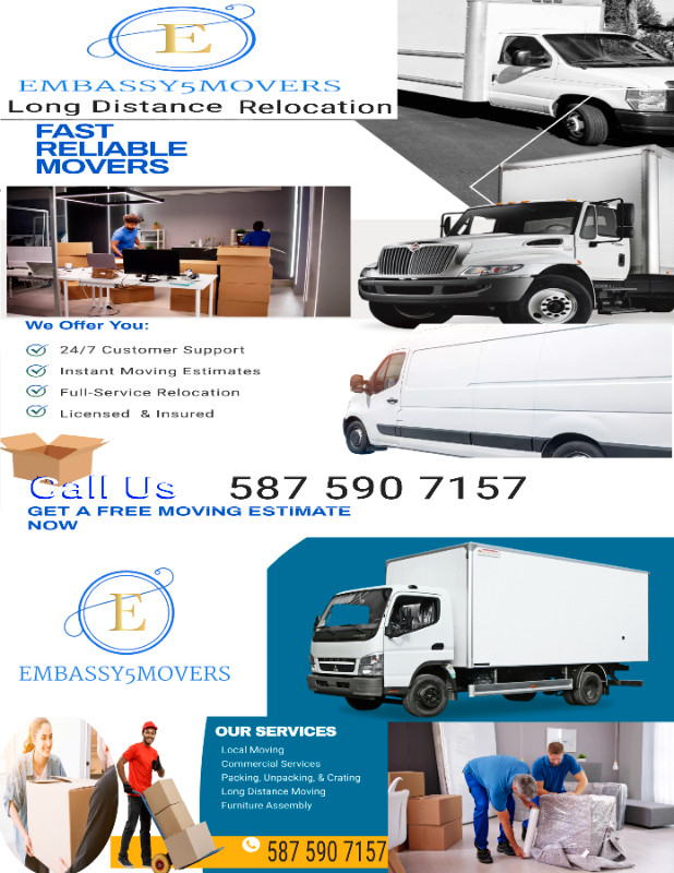 $40 Hr Labour Only  Moves / No Truck   587 590 7157 in Moving & Storage in Calgary - Image 3