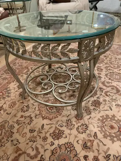 Glass end table, View more