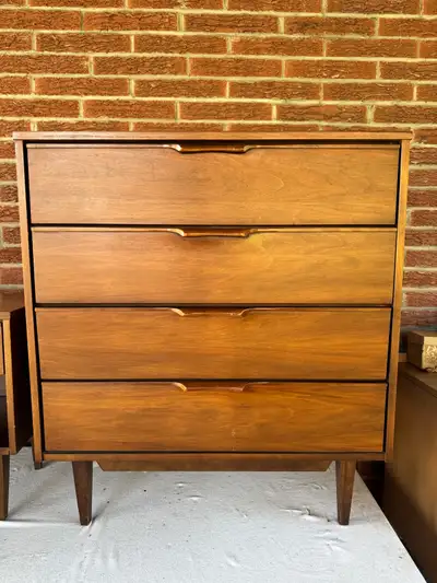 VicArt MCM Walnut Dresser and Nightstand, View more