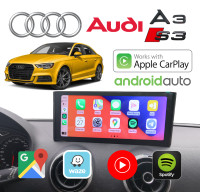 Audi A3 Android screen Apple CarPlay Android auto backup cam