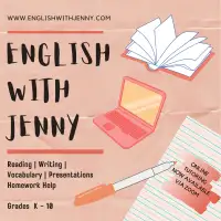 Experienced English Tutor - Reading/Writing/Spelling/Vocab