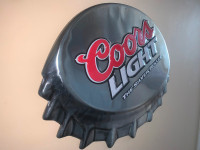 Vintage Coors Light tin beer bar sign excellent condition