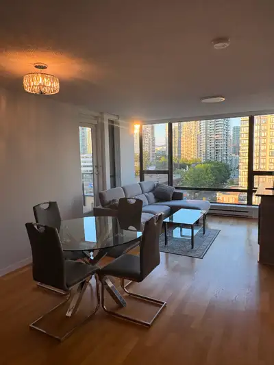 2 bed 2 bath for rent in excellent location directly in front of the Gilmore Skytrain Station. Conve...