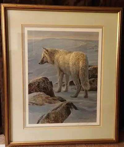 ROBERT BATEMAN ARTIC EVENING WOLF, View more