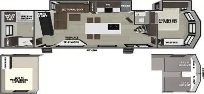 Description Introducing the sophisticated 2026 Forest River Salem Grand Villa 44ZEN, a travel traile...