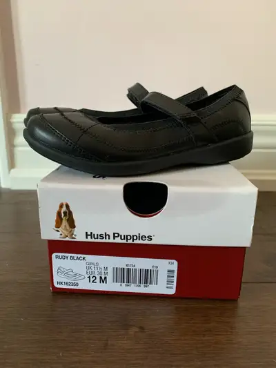 Girls Size 12 Hush Puppies Black Dress shoes, View more