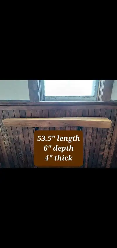 PRICE REDUCED! Live Edge Wood Mantle (53.5" long), View more