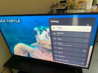 Like new Sharp 50inch 4K Ultra HDR Smart TV and stand, View more
