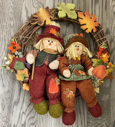 Scarecrow Harvest Wreath, View more