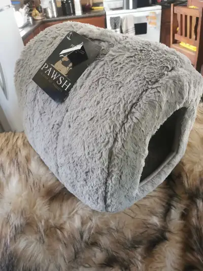 Small brand new covered dog or cat bed, View more