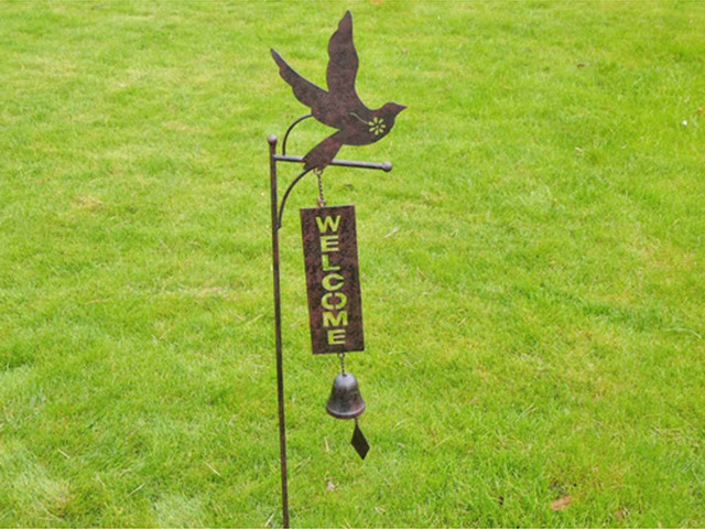 NEW 46-inch Metal Welcome Lawn/Yard Stake with Bell in Outdoor Décor in Markham / York Region