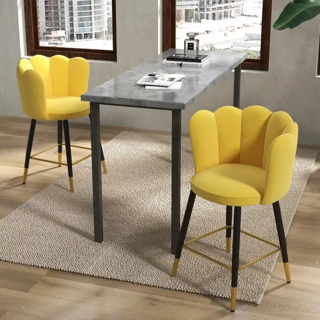 Modern Counter Height Bar Stools with Back, Footrest for Home Ki in Chairs & Recliners in Markham / York Region - Image 11