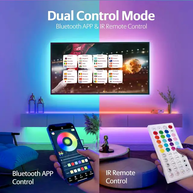 LED Lights 65.6 feet, LED Lights Strip for Bedroom Music Sync62864746340098124