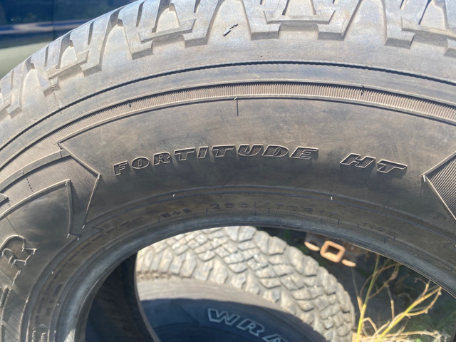 Four nearly new Goodyear Wrangler Fortitude HT 265/70R17 tires in Tires & Rims in Penticton - Image 4