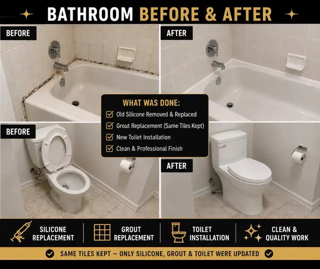 Bathroom Renovation • Painting • Flooring • Tile Installation