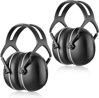 [2 Packs] SNR 35dB Ear Muffs Noise Reduction, Adjustable Hearing Protection Earmuffs, Hearing Protec...