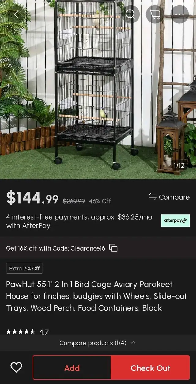 2- Tier Bird Cages560191117062328322