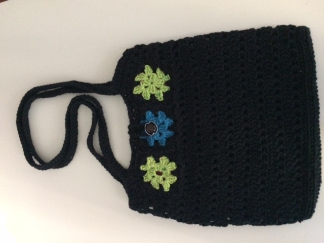 Black Crochet Granny Square Handbag in Women's - Bags & Wallets in Vancouver - Image 3