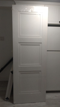 3 panel wood doors - new