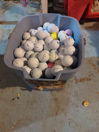 Assorted golf balls